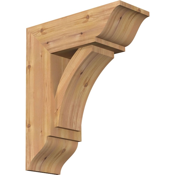 Ekena Millwork Thorton Traditional Smooth Bracket w/ Offset Brace, Western Red Cedar, 7 1/2"W x 20"D x 24"H BKT0806X20X24THR01SWR - main